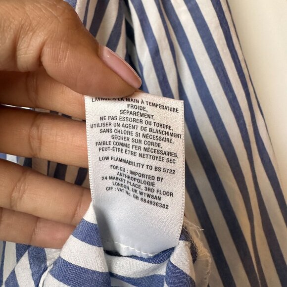 Pilcro & The Letterpress Womens Striped Button-Up Long Sleeve Size 6 Small - Picture 7 of 9